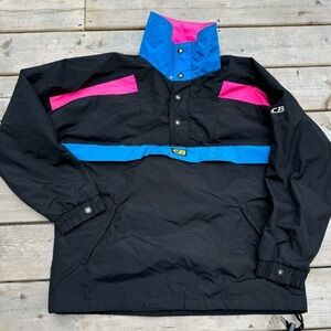1989 wind breaker pull over vintage medium CB sports